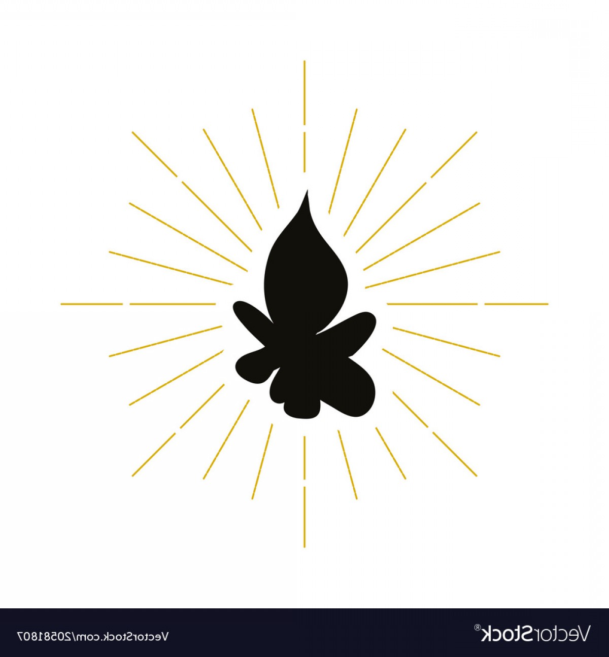 1200x1296 Retro Fire Silhouette Logo Vector Soidergi