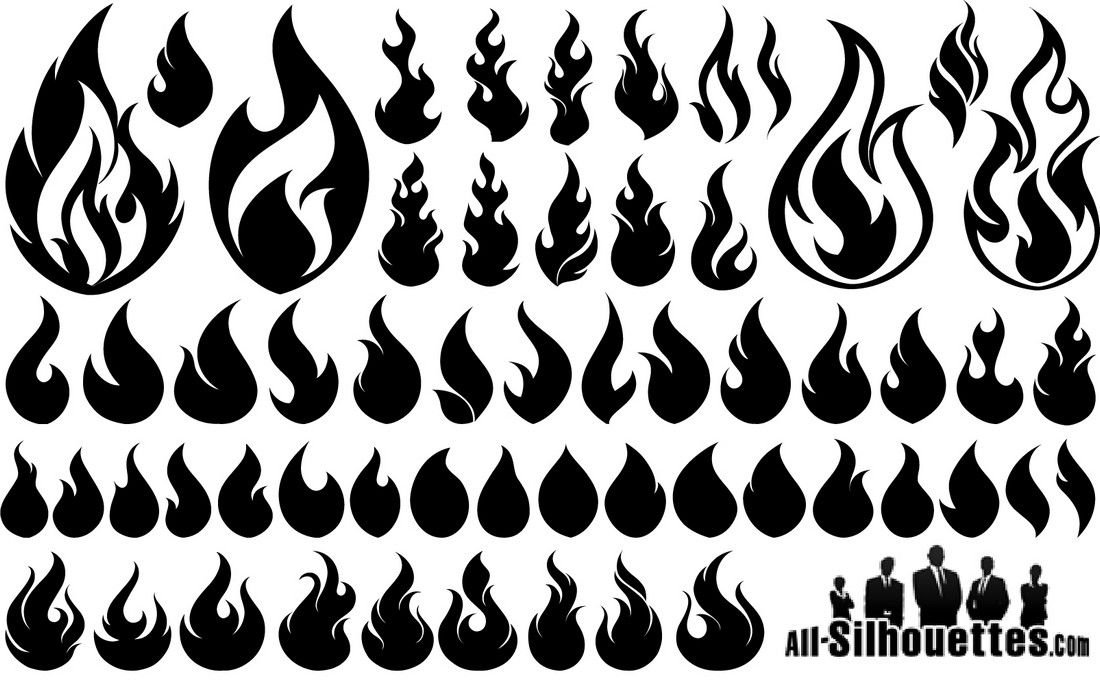 1100x681 Fire, Flame Silhouette Silhouettes Vector