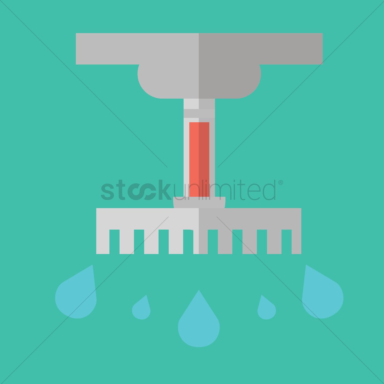 1300x1300 Fire Sprinkler System Vector Image