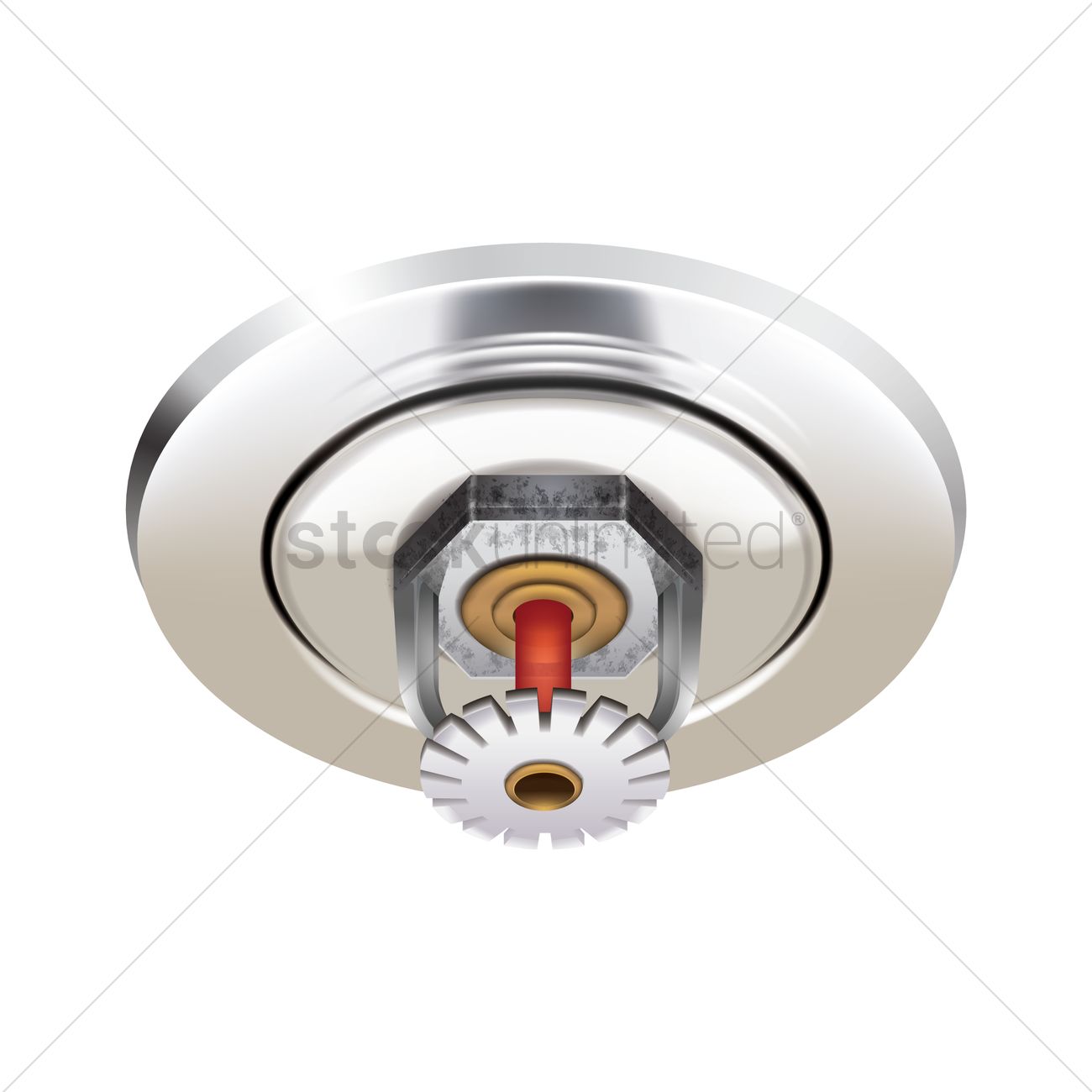 1300x1300 Fire Water Sprinkler Vector Image