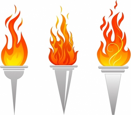 419x368 Fire Torch Free Vector Download