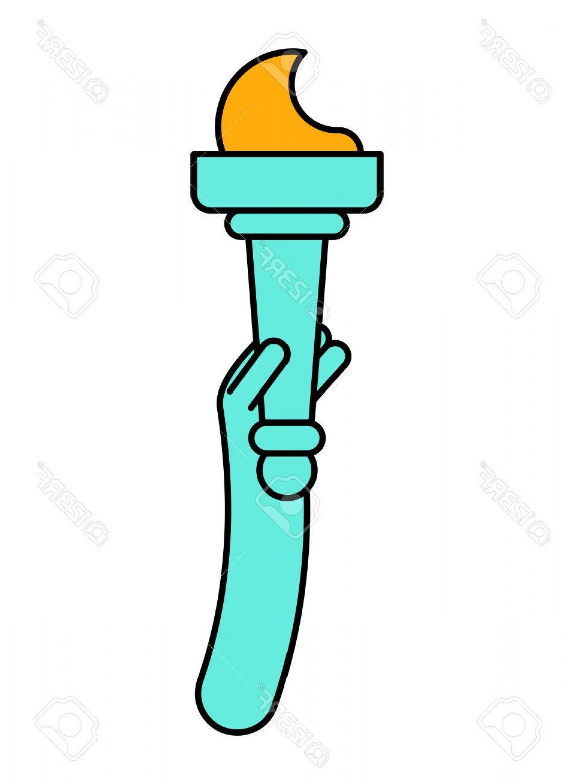 1142x1560 Photostock Vector Fire Statue Of Liberty Isolated Torch Landmark