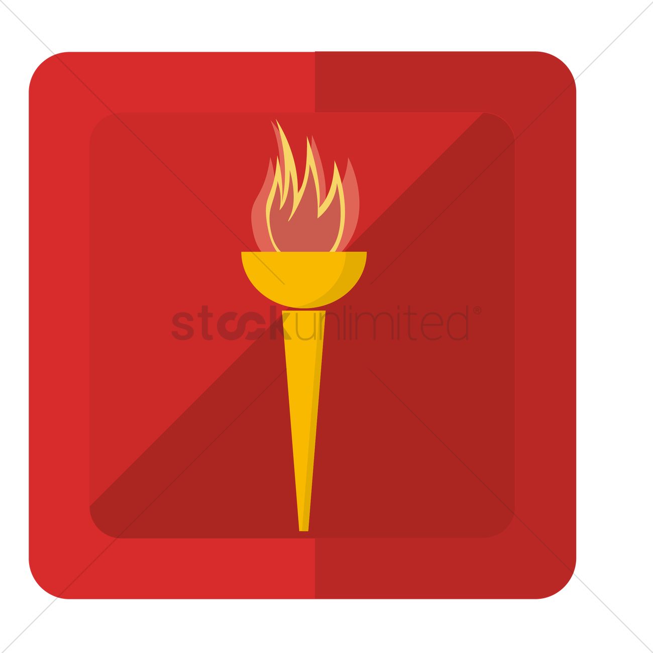 1300x1300 Fire Torch Vector Image