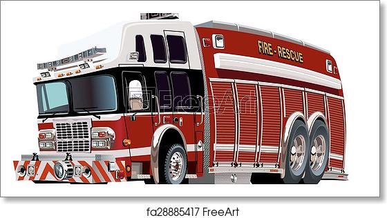 560x316 Free Art Print Of Vector Cartoon Fire Truck Vector Cartoon