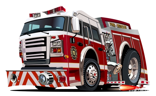 600x370 Cartoon Fire Truck Vector Free Download