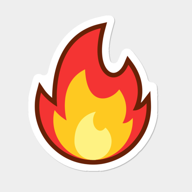 Lit Vector Fire Emoji Sticker. 