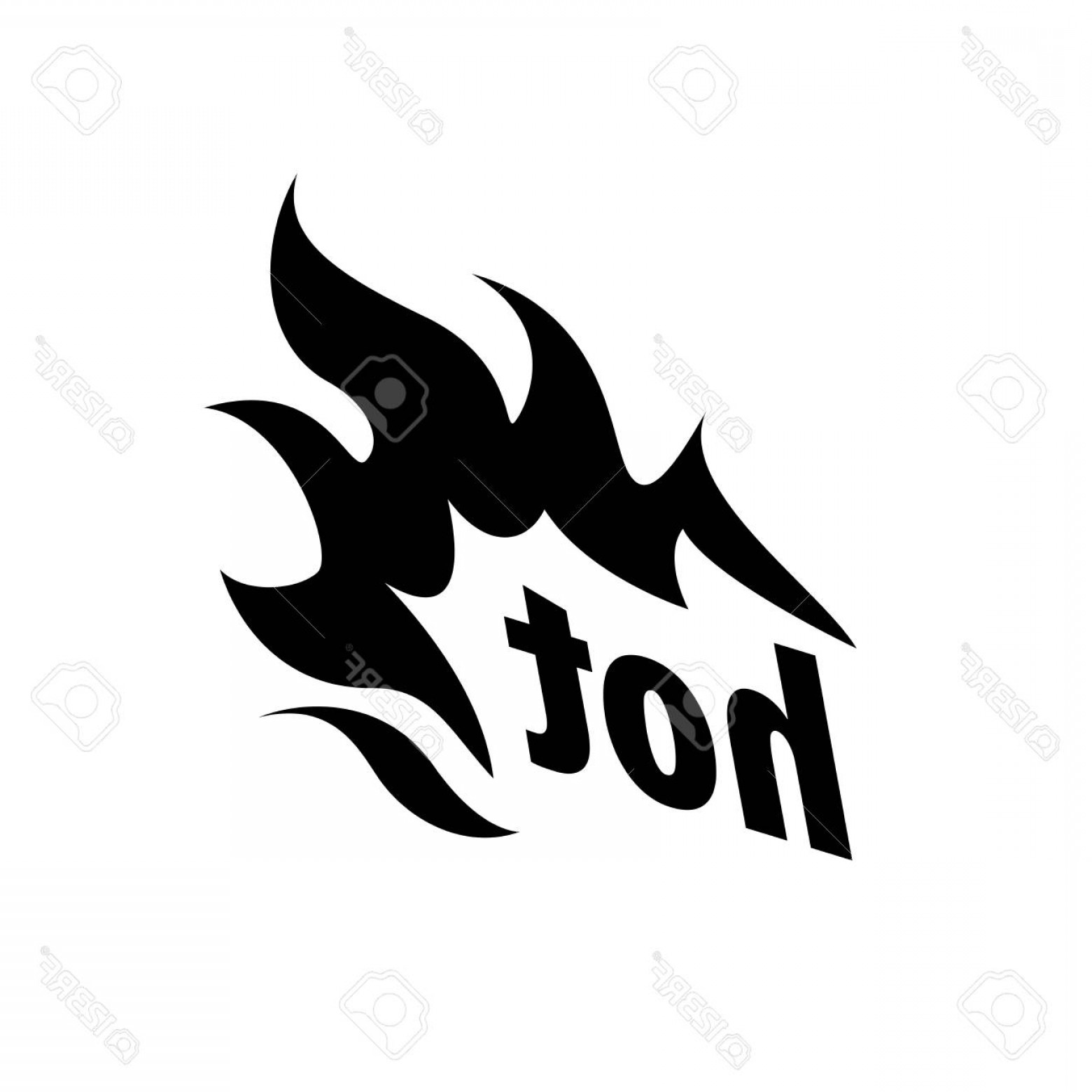 1560x1560 Photostock Vector Creative Black Fire Vector Logo In White Soidergi