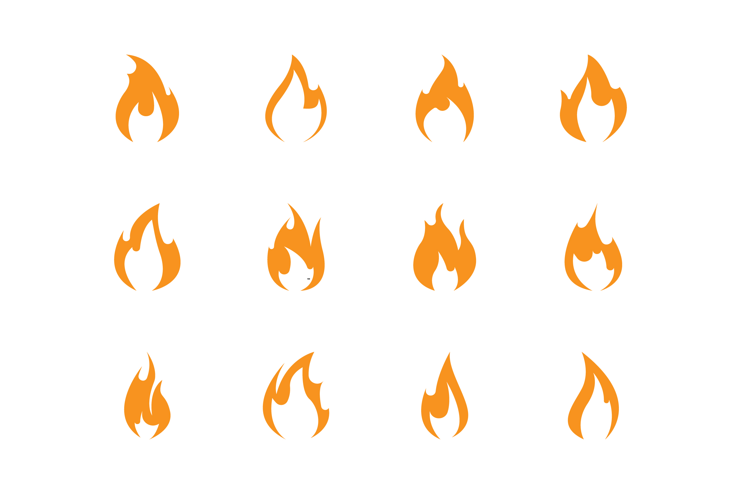 2500x1667 Vector Logo Set With Fire Vector Symbols
