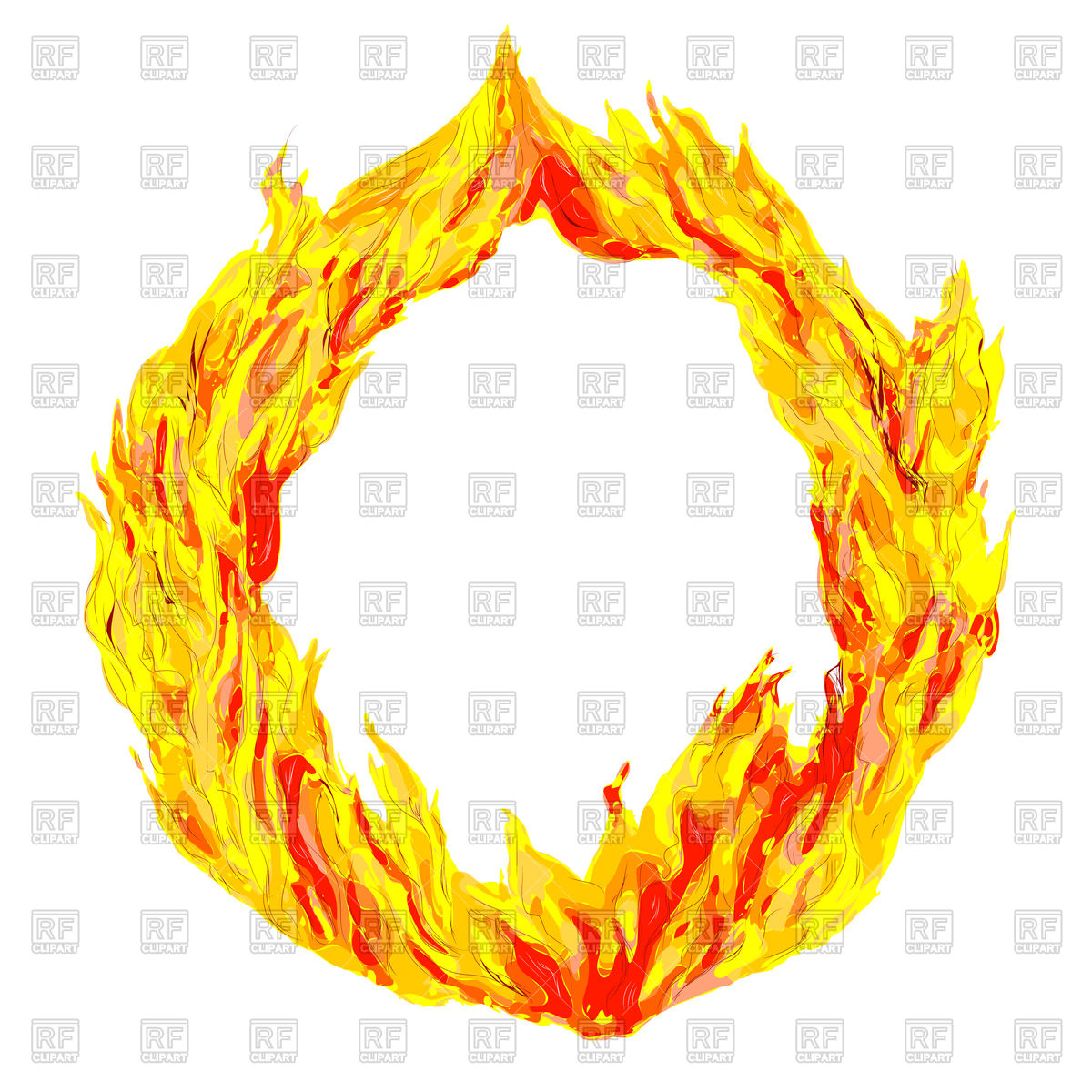 1200x1200 Circle Of Fire Vector Image Of Objects Arkela
