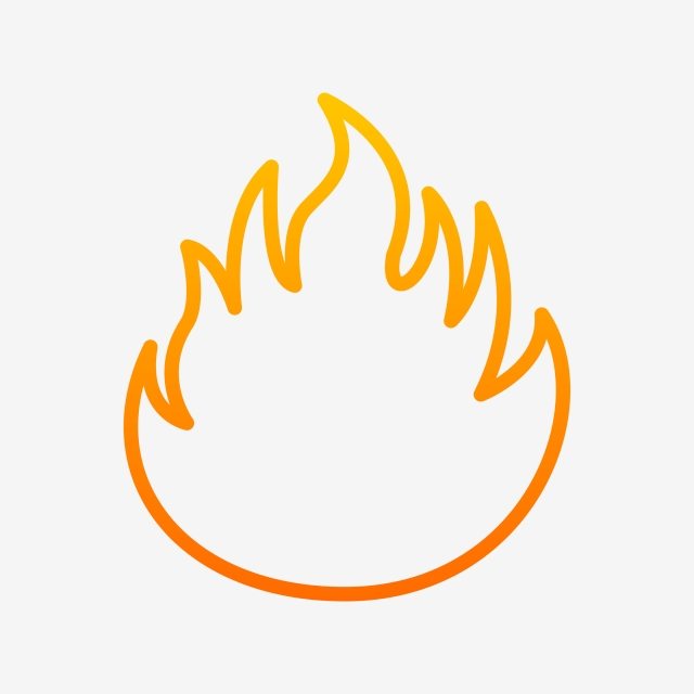640x640 Fire Vector Line Art Clipart, Fire, Vector, Lineart Png And Vector