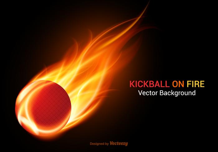700x490 Free Kickball On Fire Vector Background