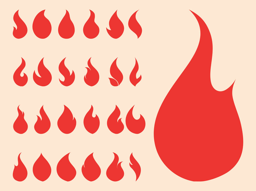 1024x765 Fire Symbols Graphics Vector Art Graphics