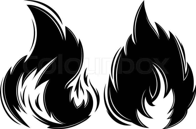 Black Fire Symbol For Design Or Stock Vector Colourbox 800x525 Black Fire Symbol For Design Or Stock Vector Colourbox