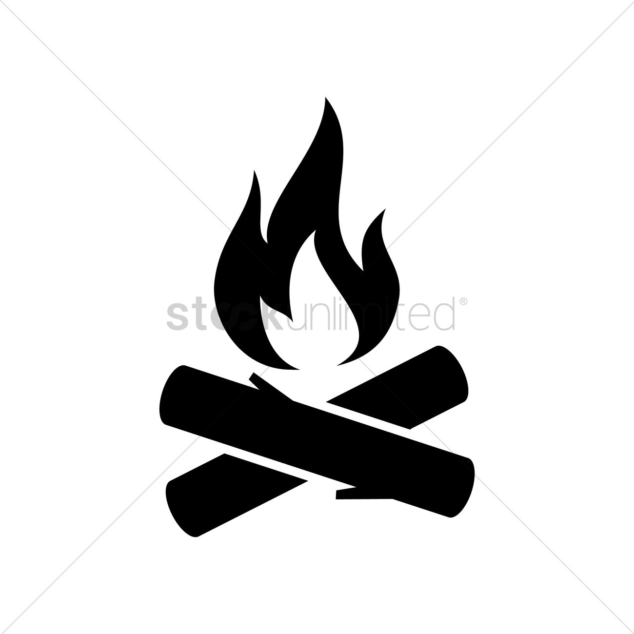 Camp Fire Vector Image 1300x1300 Camp Fire Vector Image