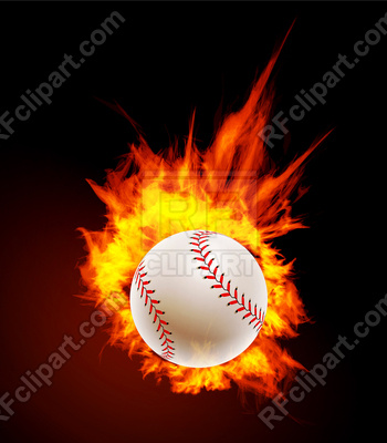Baseball Ball On Fire Vector Image Of Sport And Leisure 350x400 Baseball Ball On Fire Vector Image Of Sport And Leisure