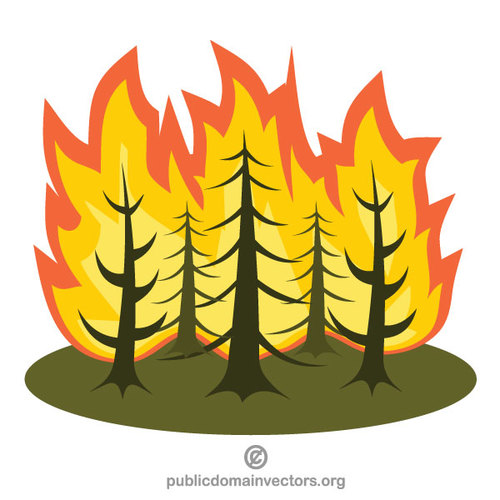 500x500 Forest Fire Vector Graphics