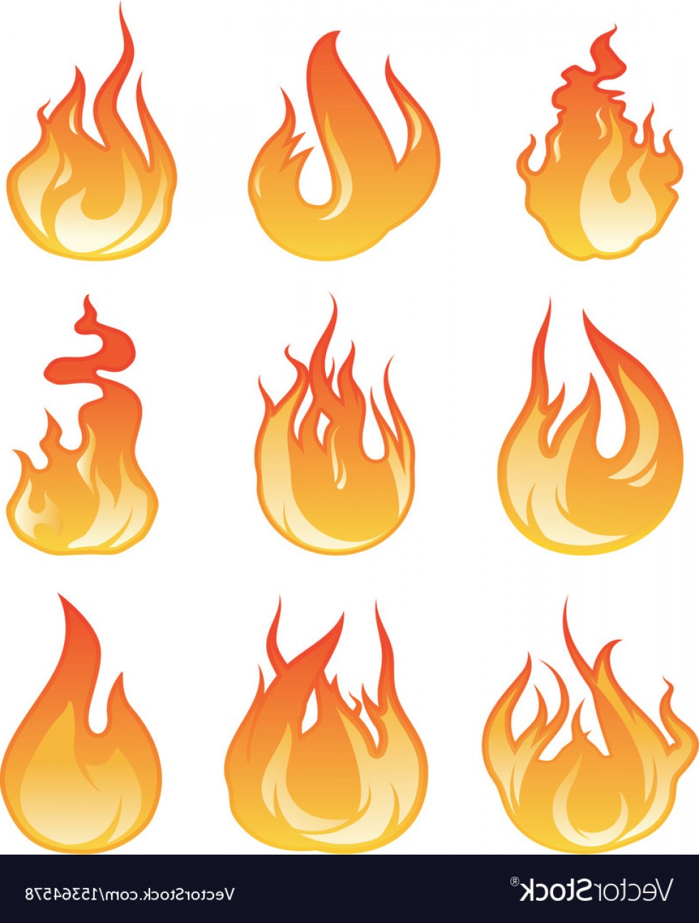 982x1296 Cartoon Flame Set Of Fire Vector Newwaysys