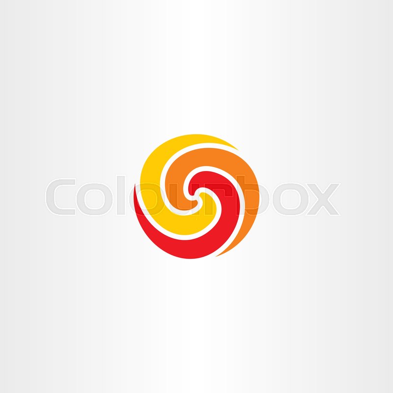 800x800 Fireball Circle Logo Symbol Spiral Stock Vector Colourbox
