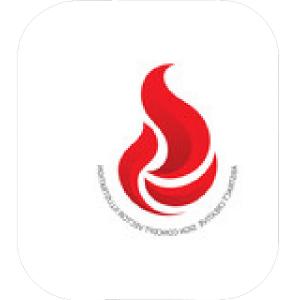 300x300 Flame Vector Logo Concept Illustration Red Fire Sign Fireball