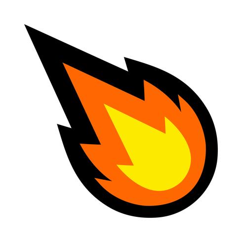 490x490 Hot Flame Fireball Vector Cartoon