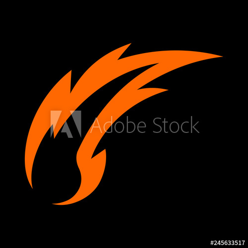 Hot Flame Fireball Vector Cartoon 500x500 Hot Flame Fireball Vector Cartoon