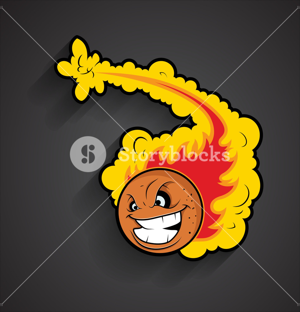 Laughing Fireball Vector Graphic Royalty Free Stock Image 962x1000 Laughing Fireball Vector Graphic Royalty Free Stock Image
