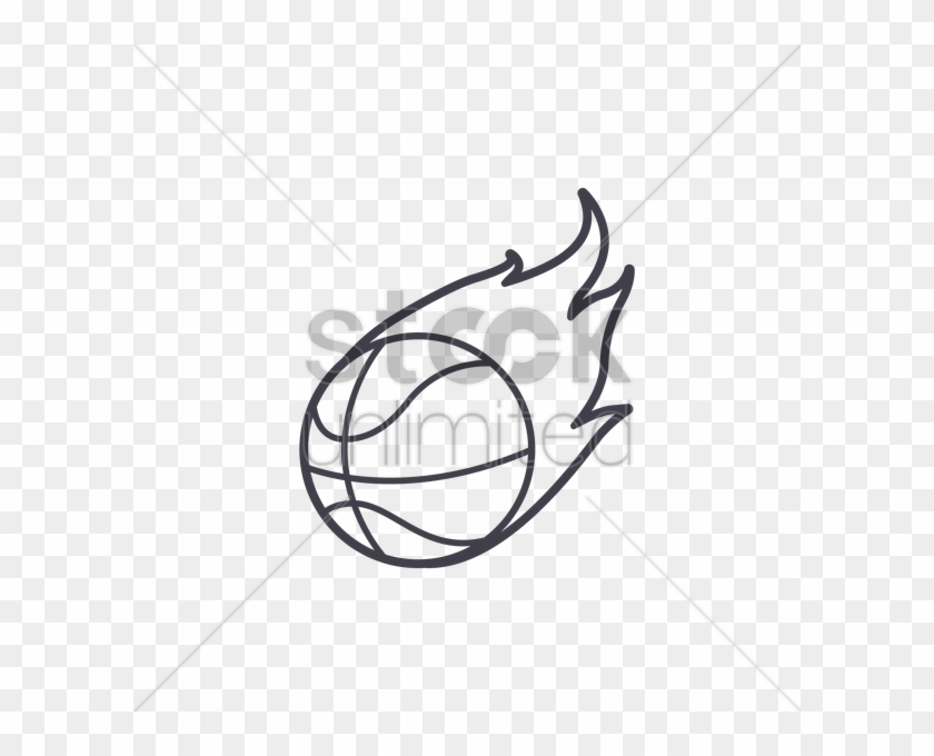 Basketball Fireball Vector Image 840x680 Basketball Fireball Vector Image