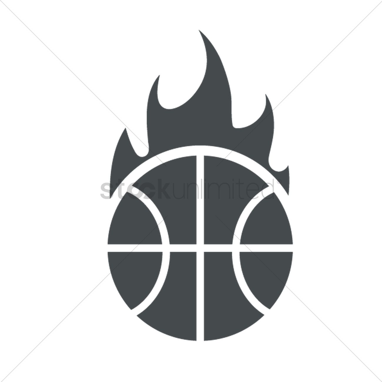 Basketball Fireball Vector Image 1300x1300 Basketball Fireball Vector Image