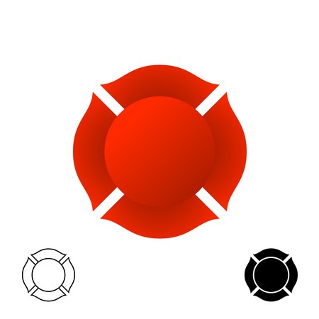 450x450 Firefighter Emblem Background Silhouette Red Color And Black