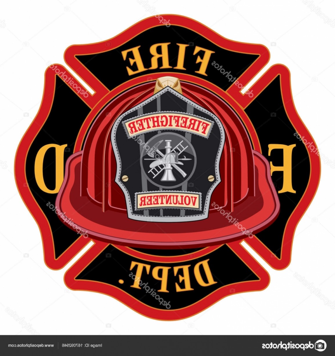 1155x1228 Stock Illustration Fire Department Cross Volunteer Red Soidergi