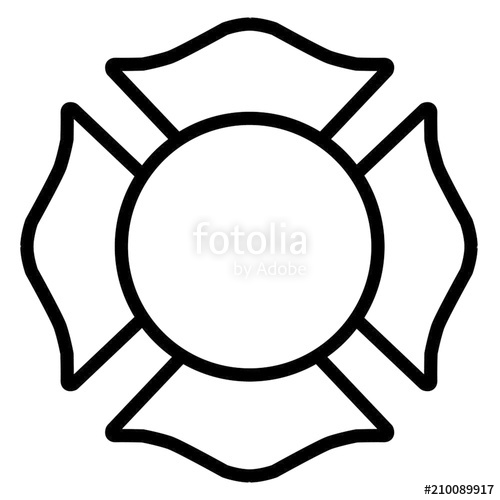 500x500 Firefighter White Emblem St Florian Symbol Stock Image
