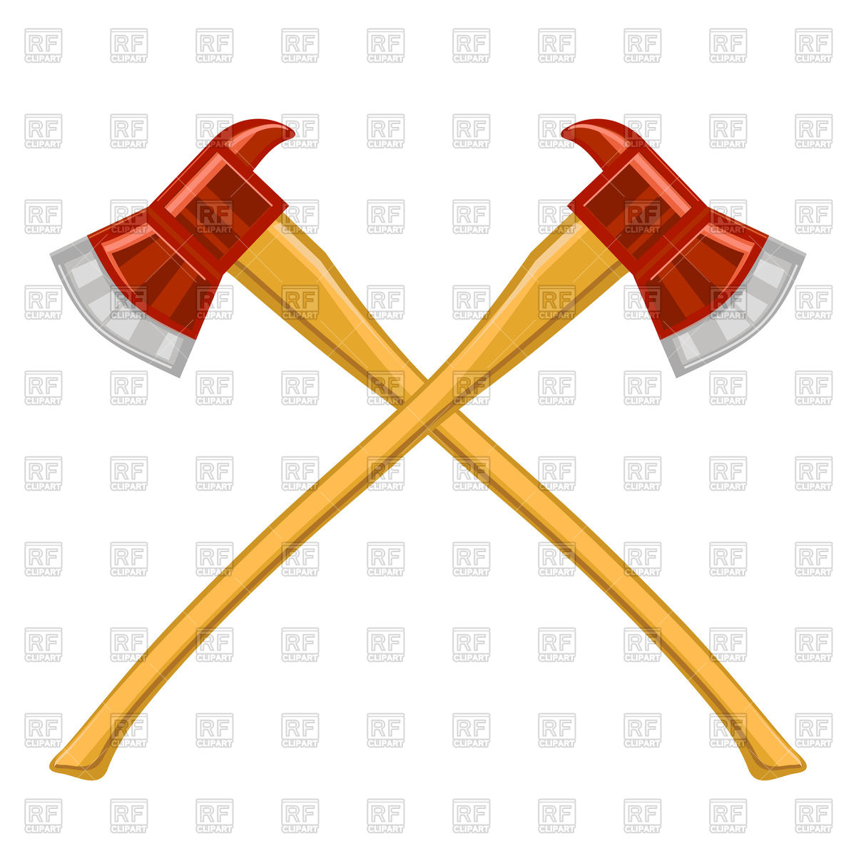 1200x1200 Firefighter Cross Axes On White Background Vector Image Of Objects