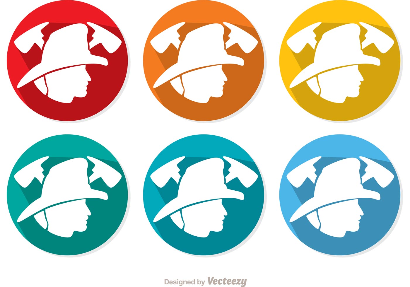 1400x980 Firefighter Icons Vector Pack