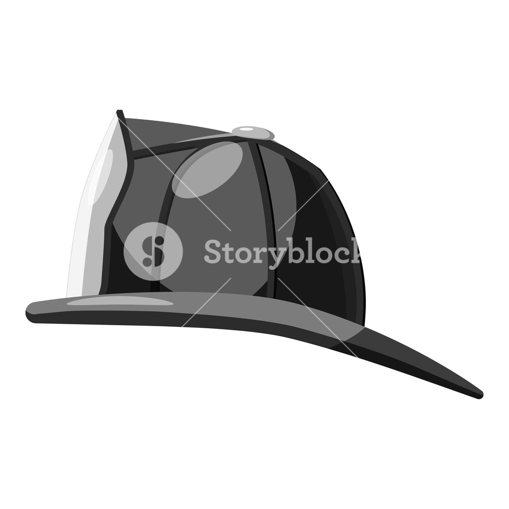 1000x1000 Firefighter Helmet Icon Gray Monochrome Illustration