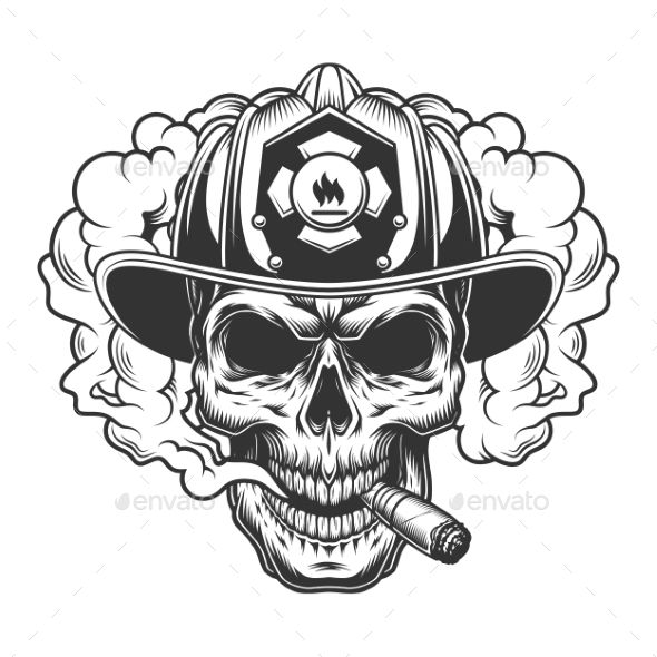 590x590 Skull In Smoke Cloud