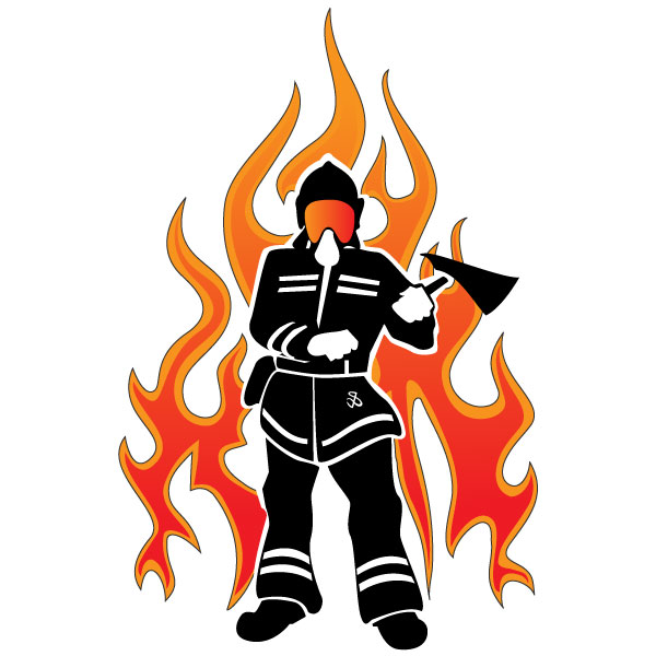 600x600 Fireman Logo Vector Fireman