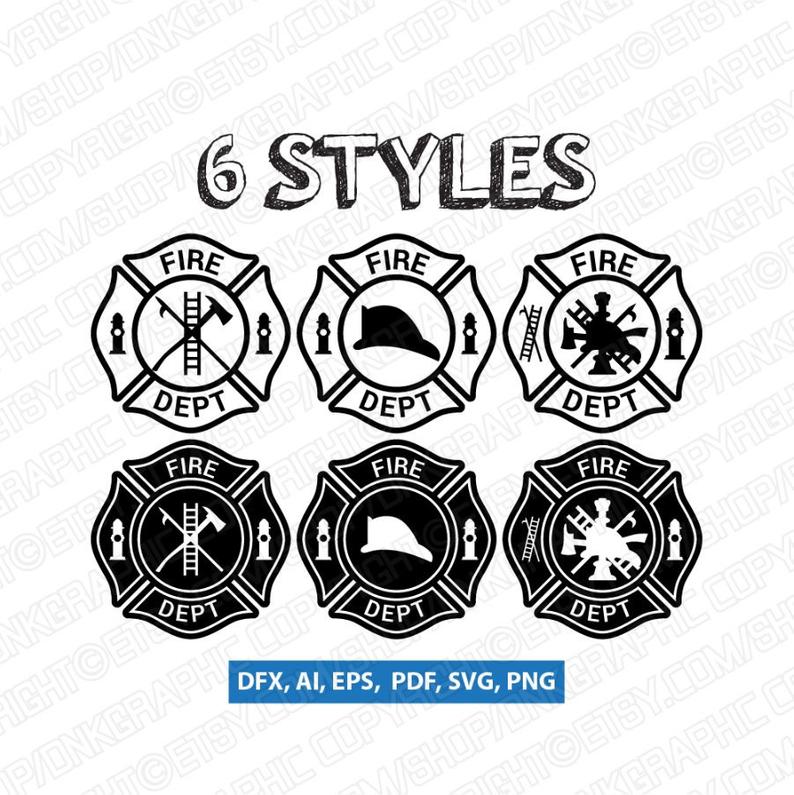 794x795 Fire Department Fire Dept Maltese Cross Firefighter Etsy