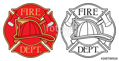 500x258 Fire Department Or Firefighters Maltese Cross Symbol Stock Image