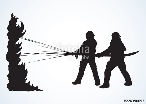 500x355 Firefighter Vector Drawing Stock Image And Royalty Free Vector