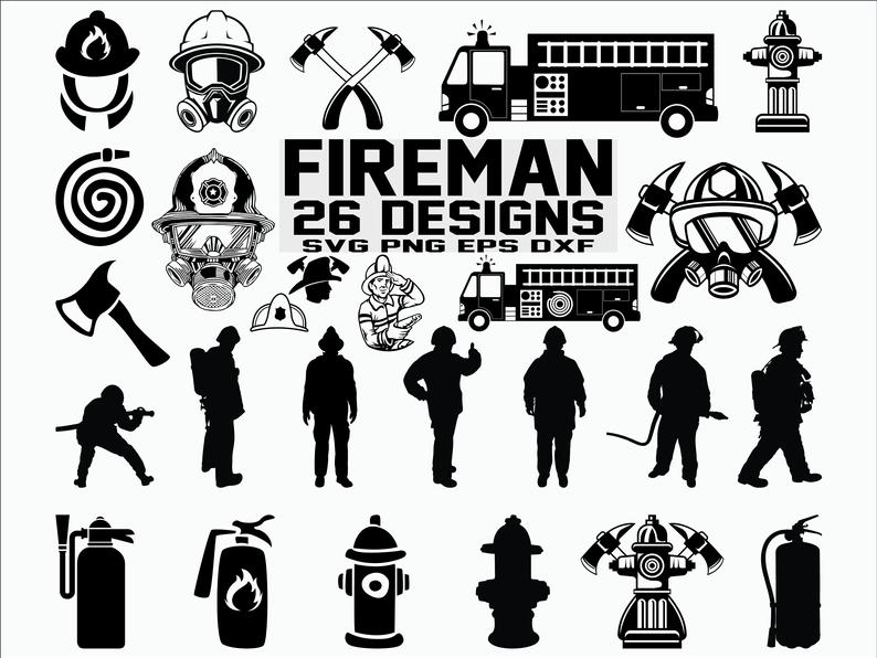 794x596 Fireman Firefighter Extinguisher Clipart Cut Etsy