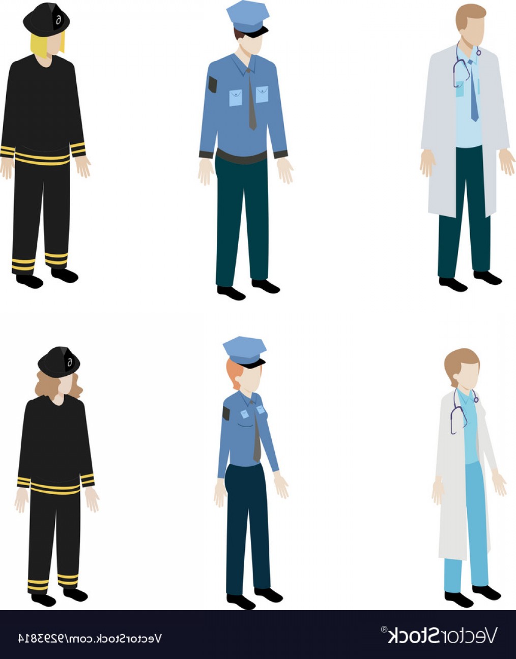 1014x1296 Firefighter And Physician Vector Graphic Cqrecords