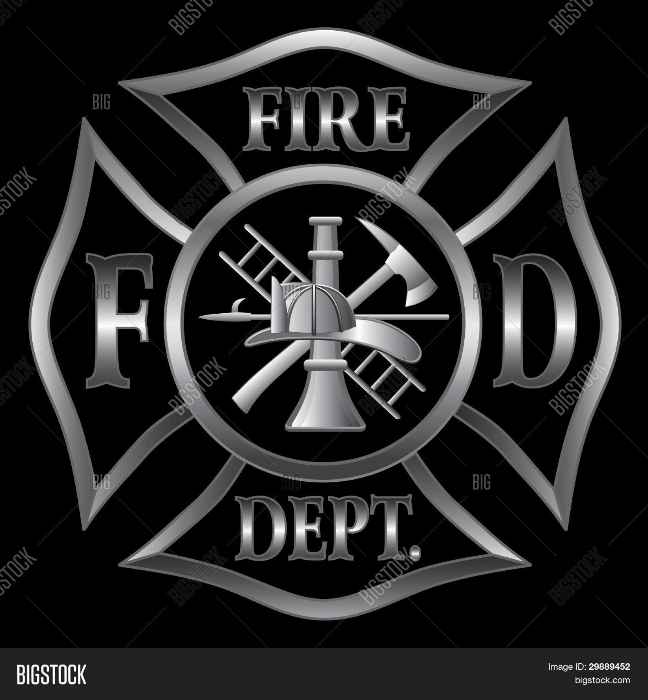 2160x2332 Stock Vector Fire Department Maltese Cross Silver Soidergi