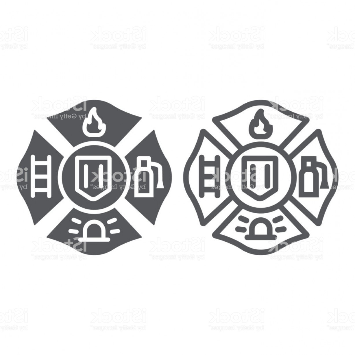 1228x1228 Fire Emblem Line And Glyph Icon Symbol And Firefighter Fire Badge