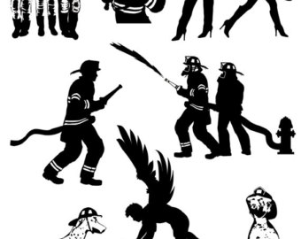 340x270 Firefighter Black And White Firefighter Vector Clipart