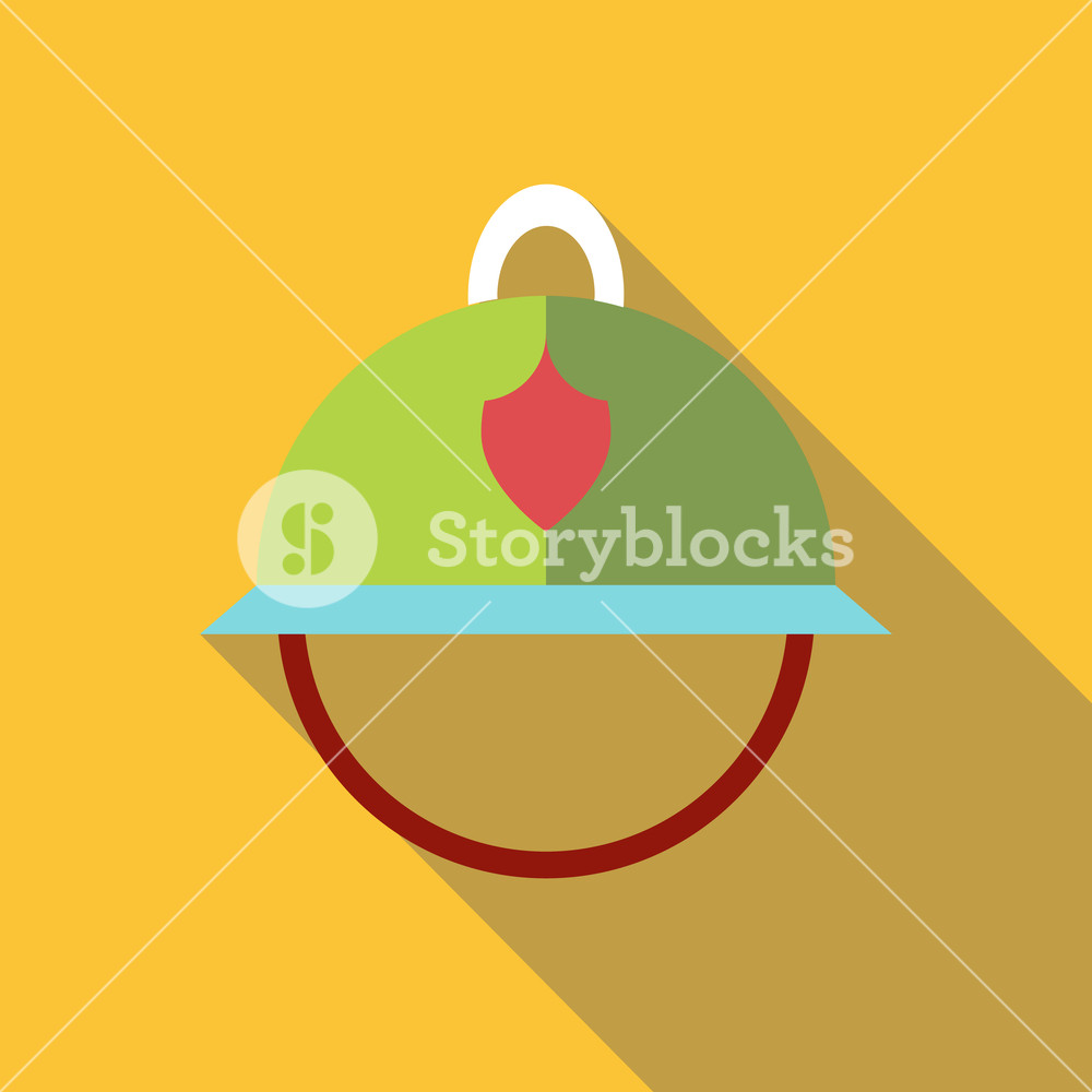 1000x1000 Helmet Of Firefighter Icon Flat Illustration Of Helmet