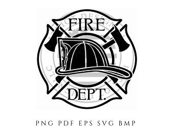 340x270 Fire Dept Maltese Cross Firefighter Vector
