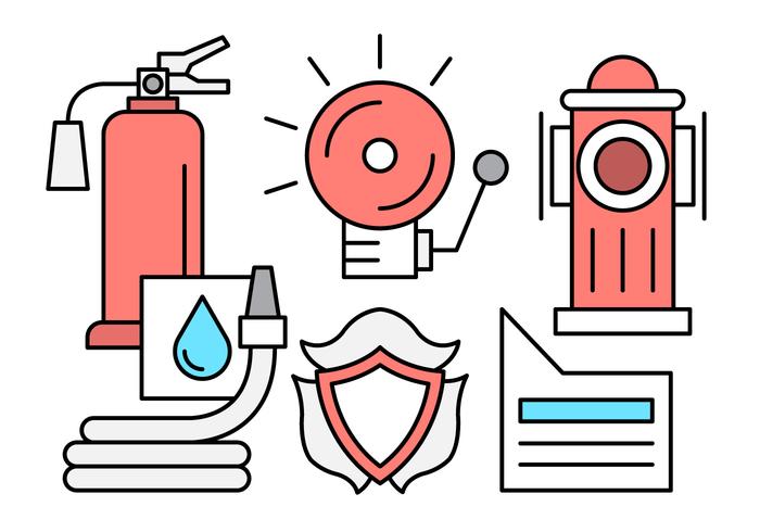 700x490 Firefighter And Fire Department Icons In Vector