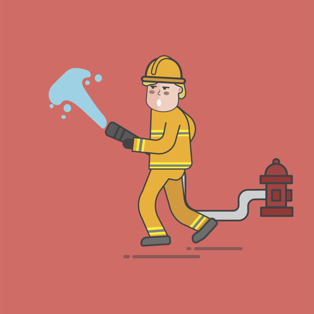 626x625 Illustration Of Firefighter Vector Set Vector Free Download