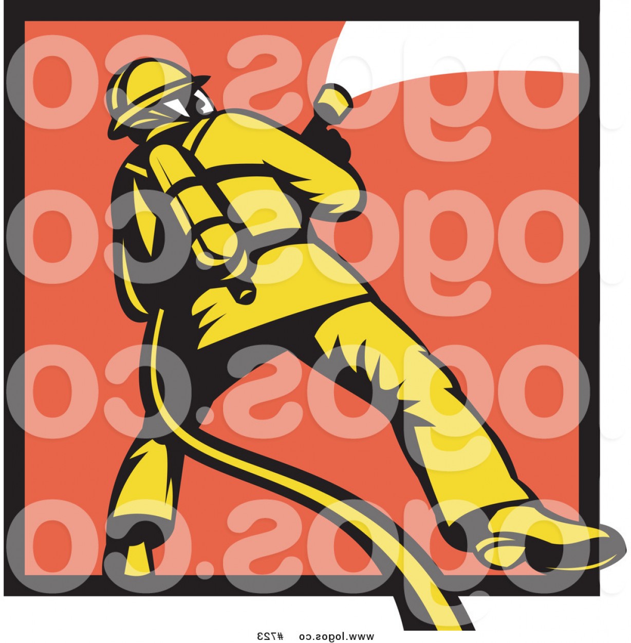 1228x1252 High Resolution Vector Art Firefighters Catamart