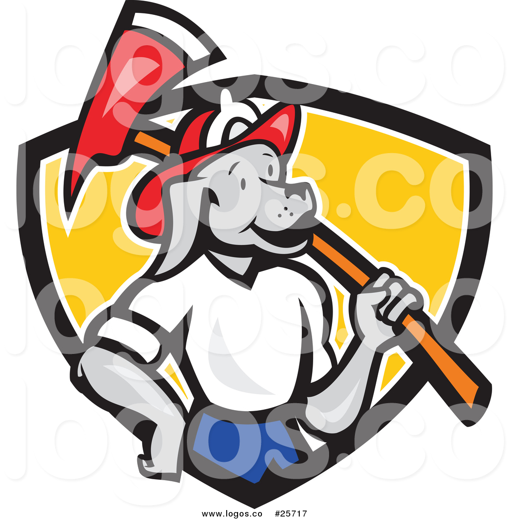 1024x1044 Royalty Free Vector Logo Of A Smiling Fireman Dog Character